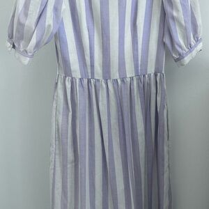 Striped Purple and White Dress